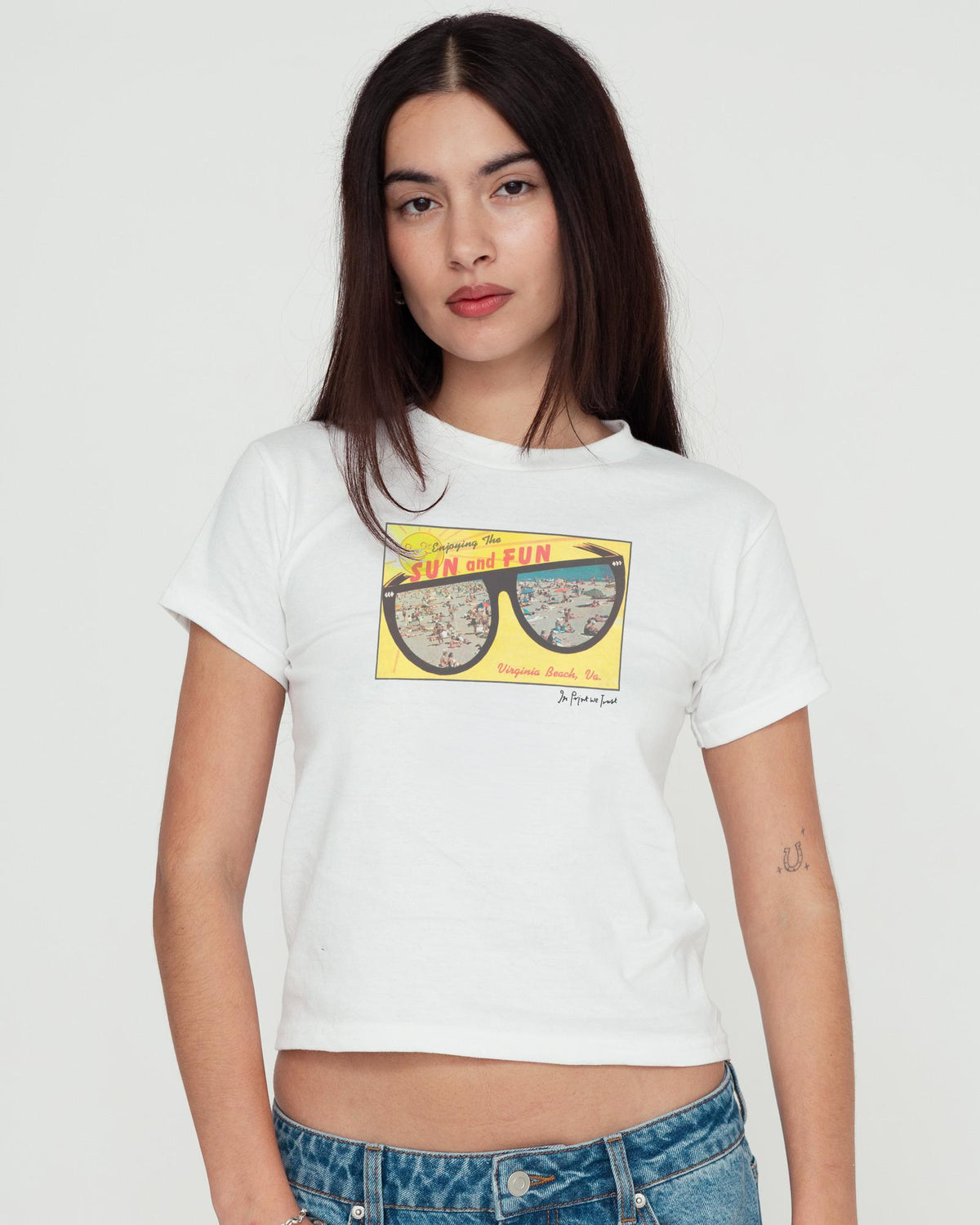 sun and fun baby tee - In Print We Trust