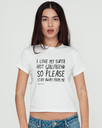 super hot girlfriend baby tee - In Print We Trust