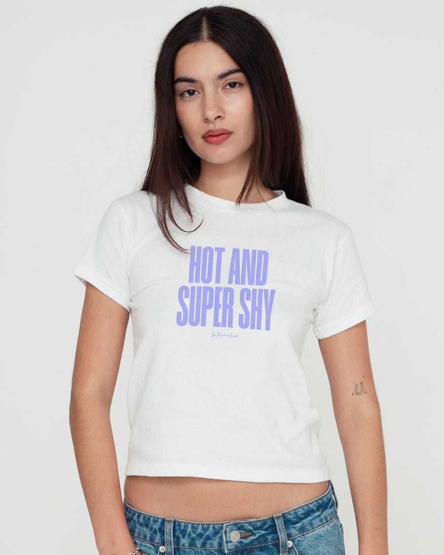 super shy baby tee - In Print We Trust