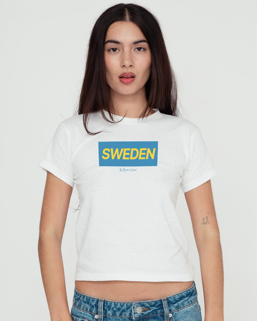 sweden baby tee - In Print We Trust