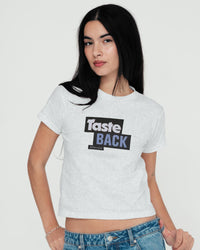 taste back baby tee - In Print We Trust