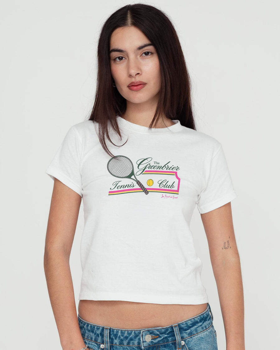 tennis club baby tee - In Print We Trust