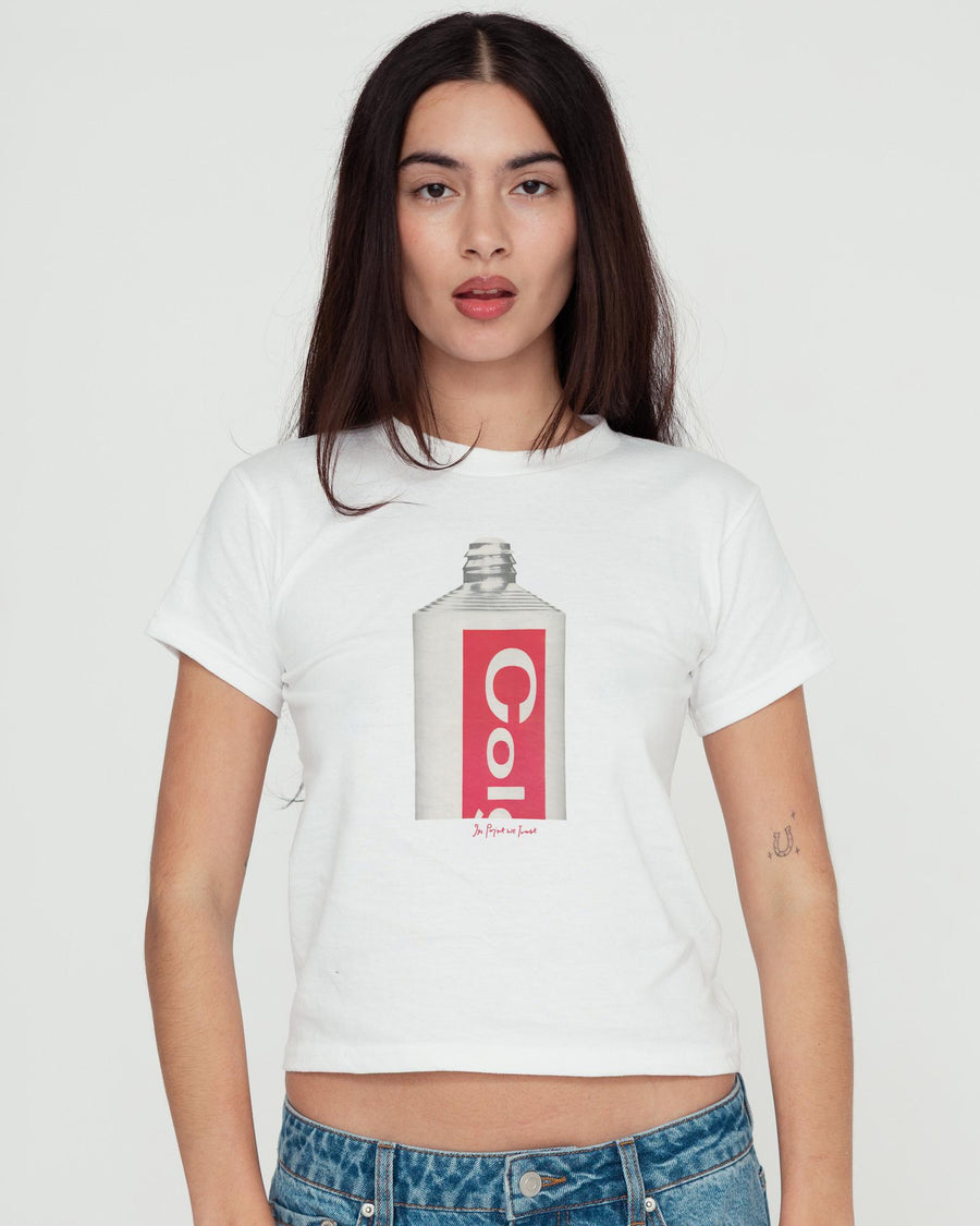 toothpaste baby tee - In Print We Trust