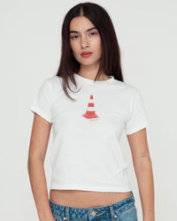 traffic cone baby tee - In Print We Trust