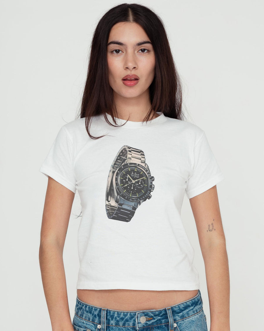 watch baby tee - In Print We Trust