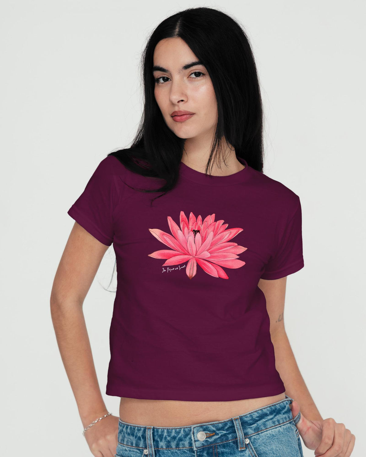 water lily baby tee - In Print We Trust