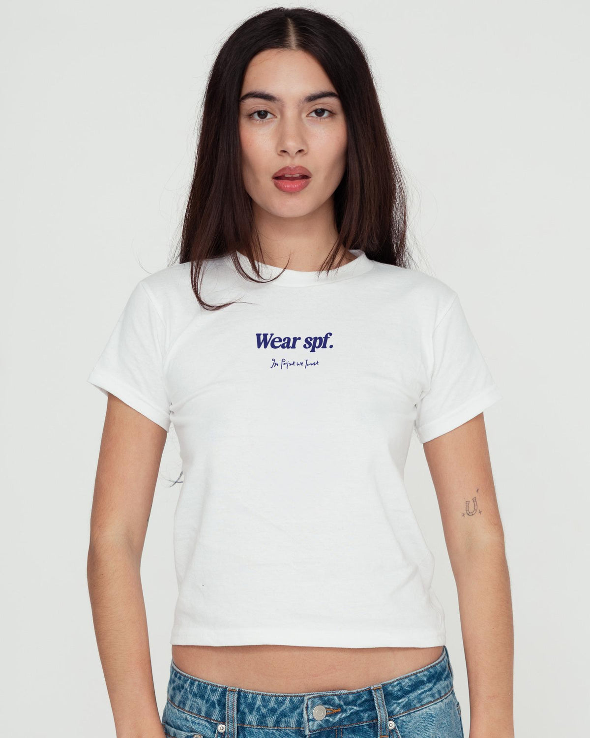 wear spf baby tee - In Print We Trust