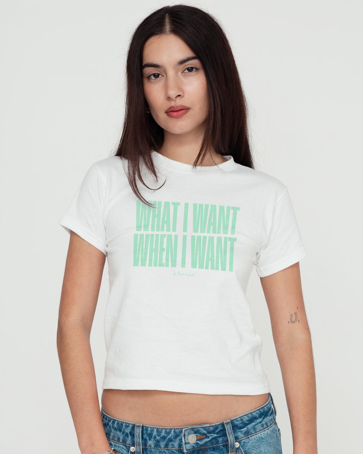 what i want baby tee - In Print We Trust
