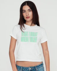 what i want baby tee - In Print We Trust