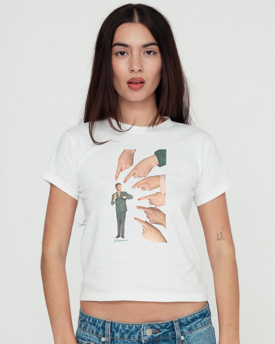 who me baby tee - In Print We Trust