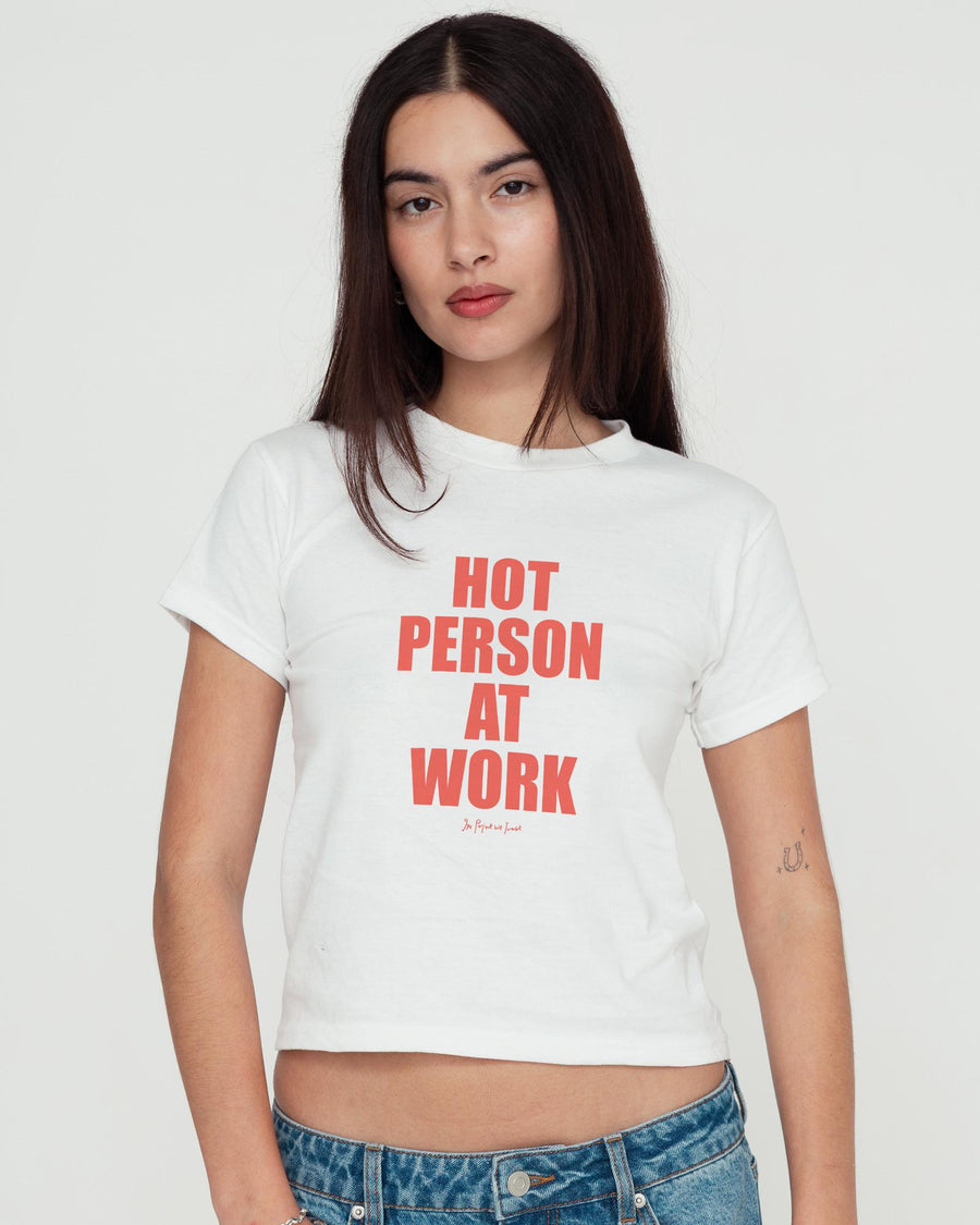 work baby tee - In Print We Trust
