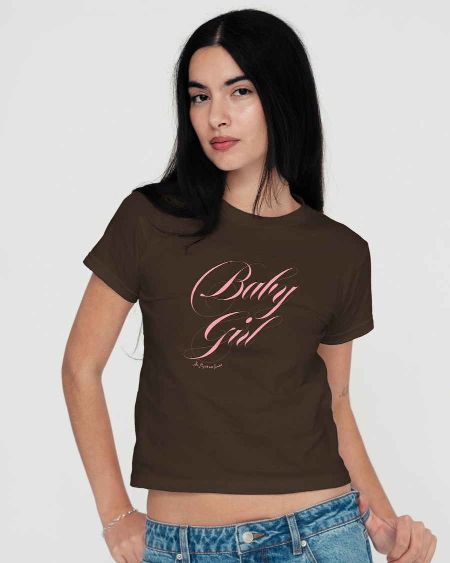 baby girl baby tee - In Print We Trust