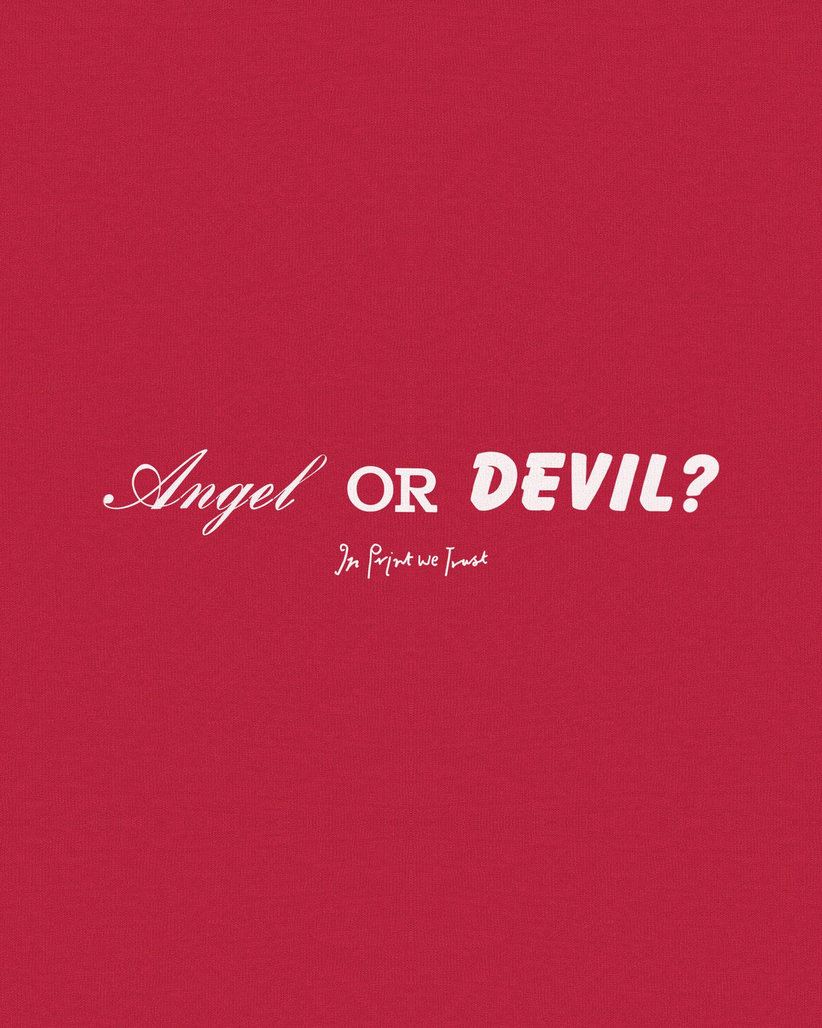 angel or devil baby tee - In Print We Trust