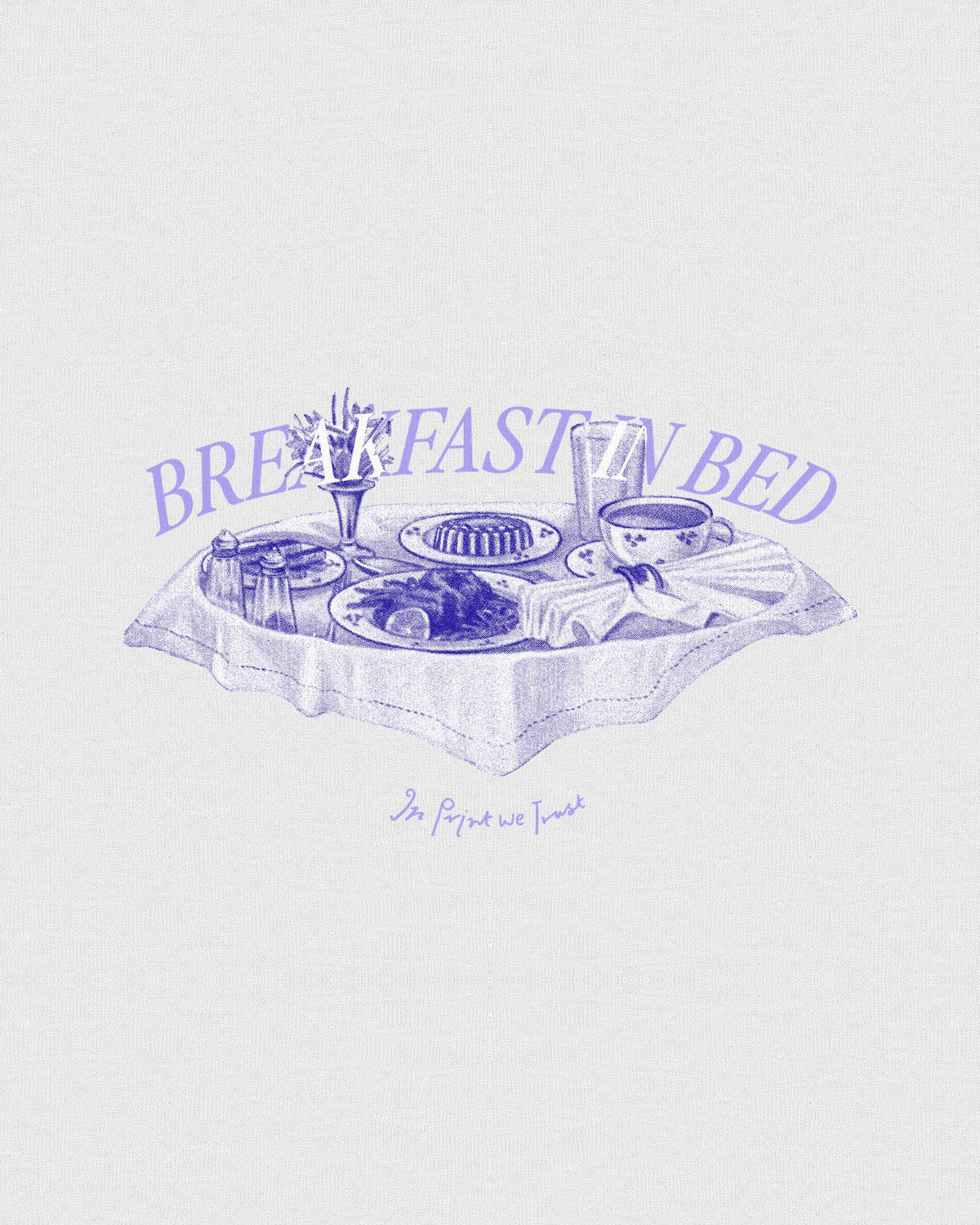 breakfast in bed baby tee - In Print We Trust