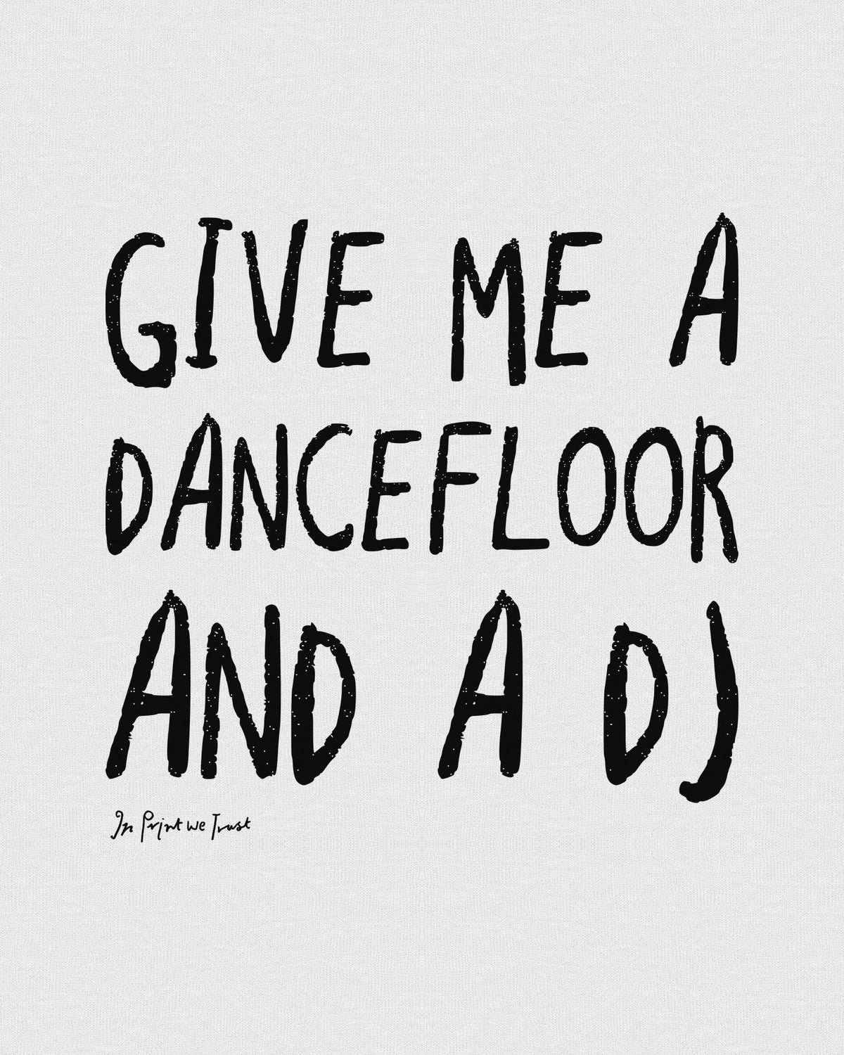 dancefloor baby tee - In Print We Trust