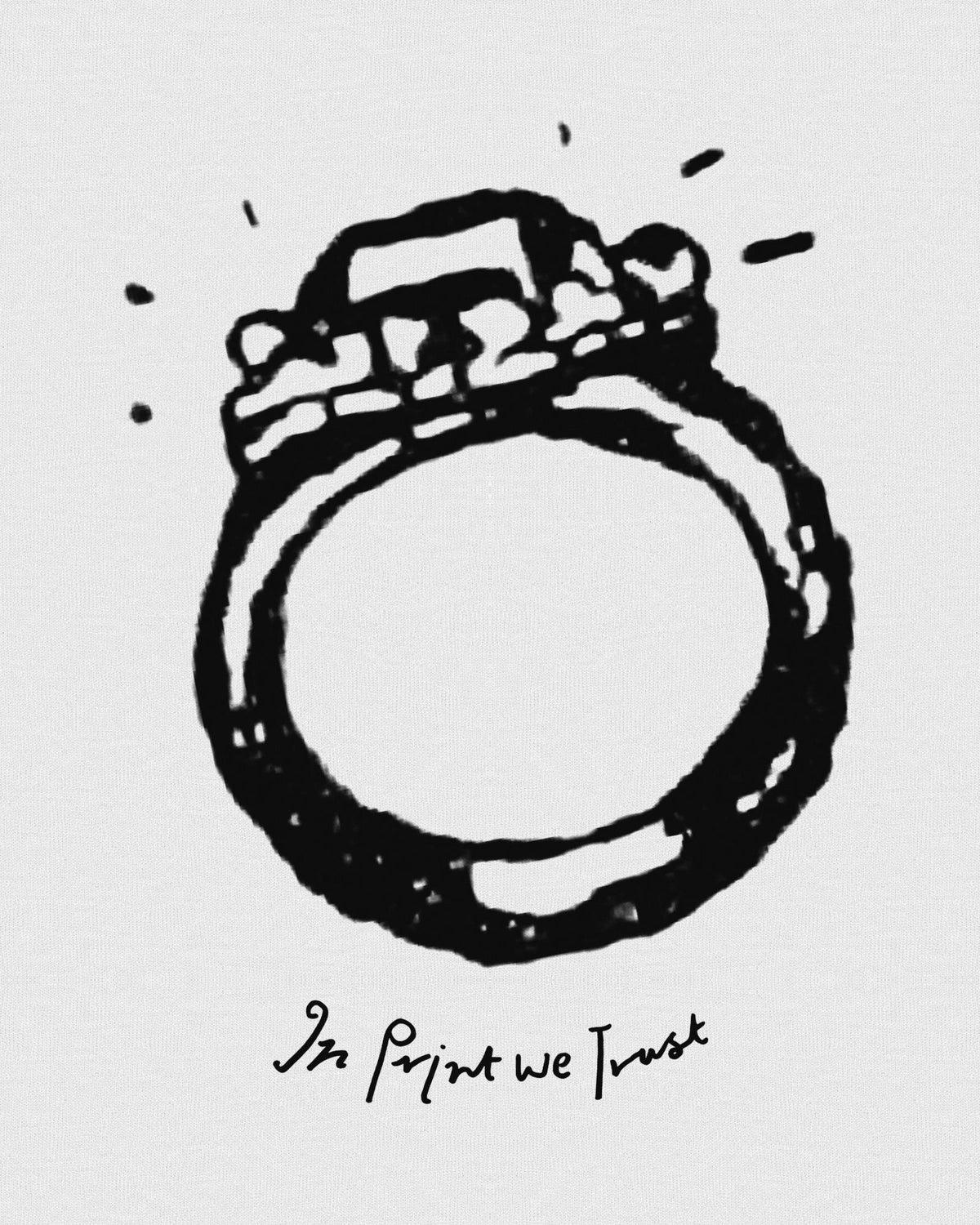 engagement ring baby tee - In Print We Trust