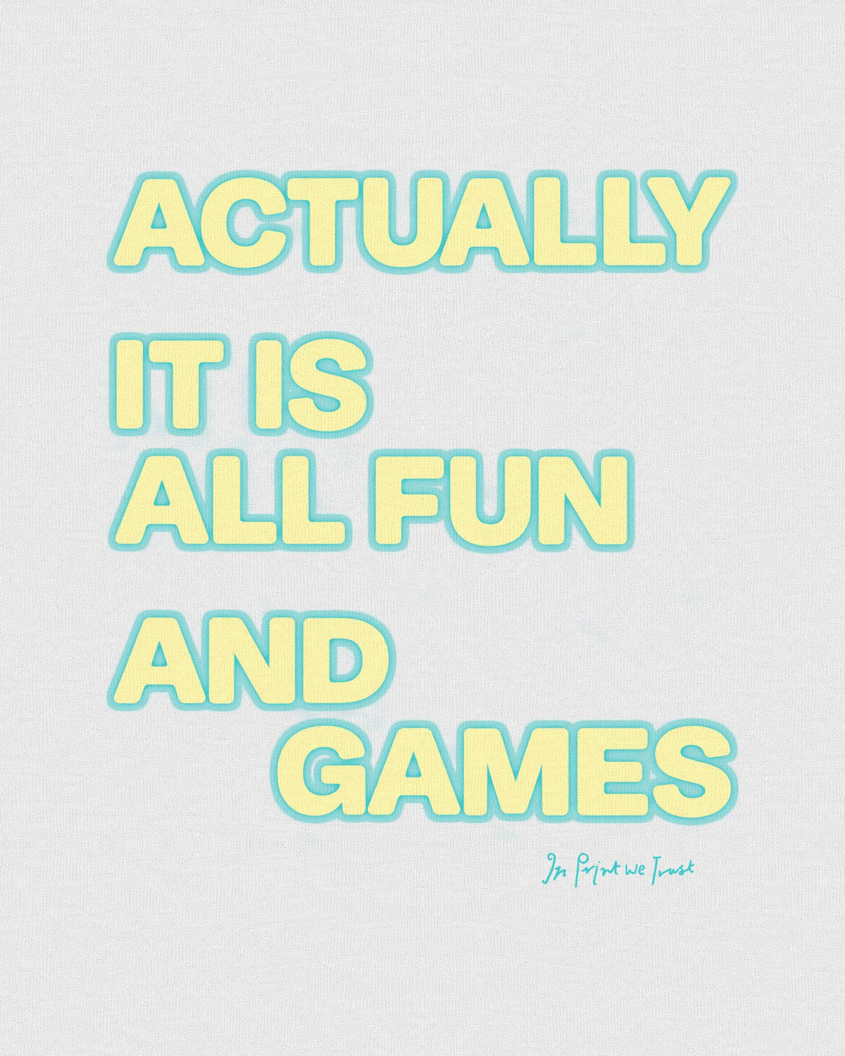 fun and games baby tee - In Print We Trust