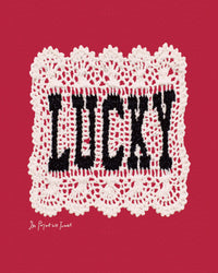 lucky crochet baby tee - In Print We Trust