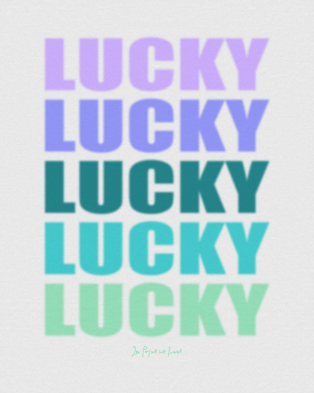 lucky x 5 baby tee - In Print We Trust