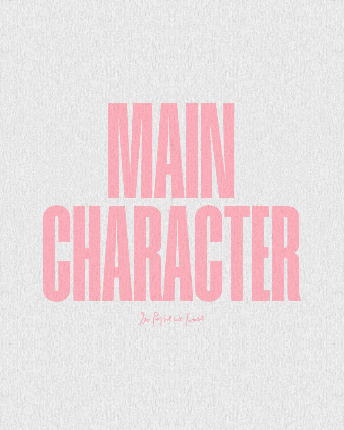 main character baby tee - In Print We Trust