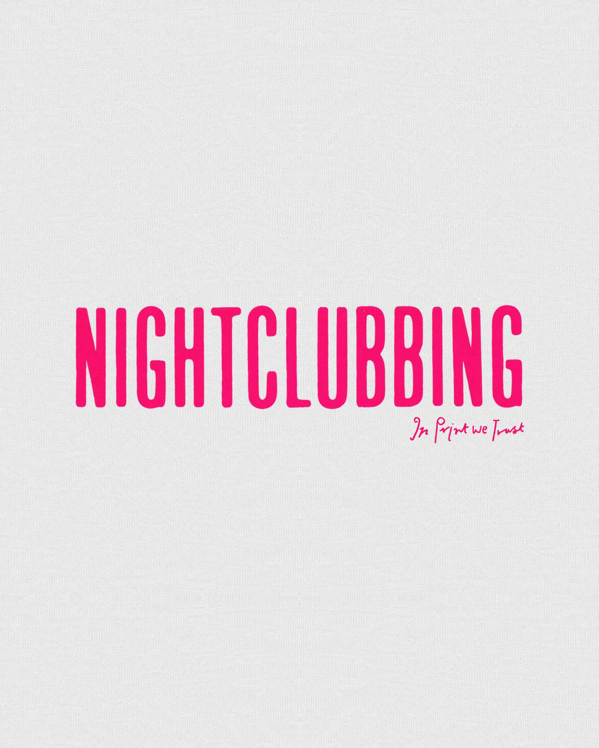 nightclubbing baby tee - In Print We Trust