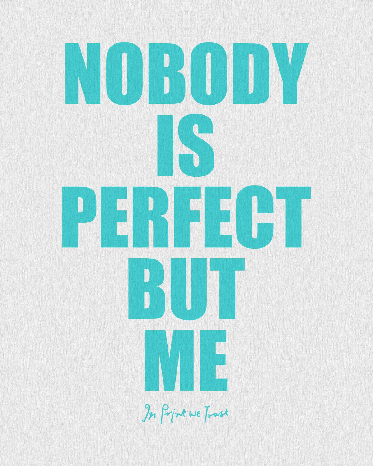 nobody baby tee - In Print We Trust