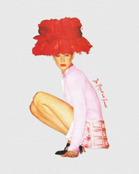 really big hat baby tee - In Print We Trust
