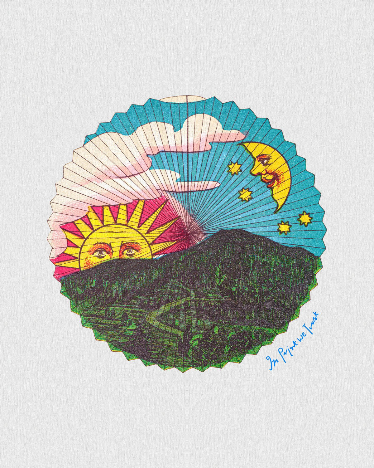 sun and moon baby tee - In Print We Trust