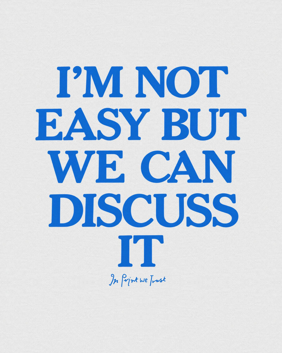 we can discuss it baby tee - In Print We Trust