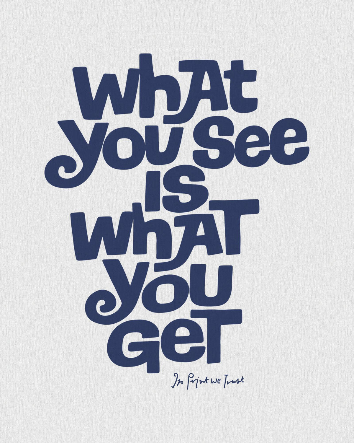 what you see baby tee - In Print We Trust