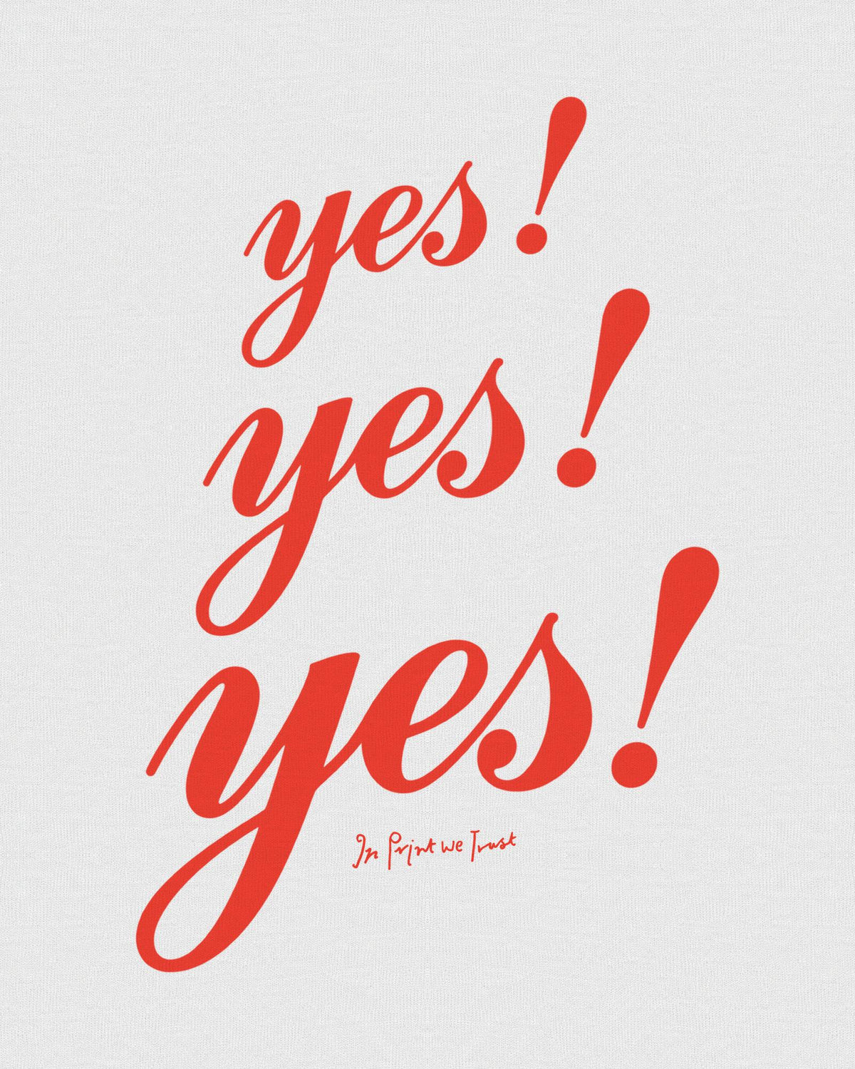 yes yes yes baby tee - In Print We Trust