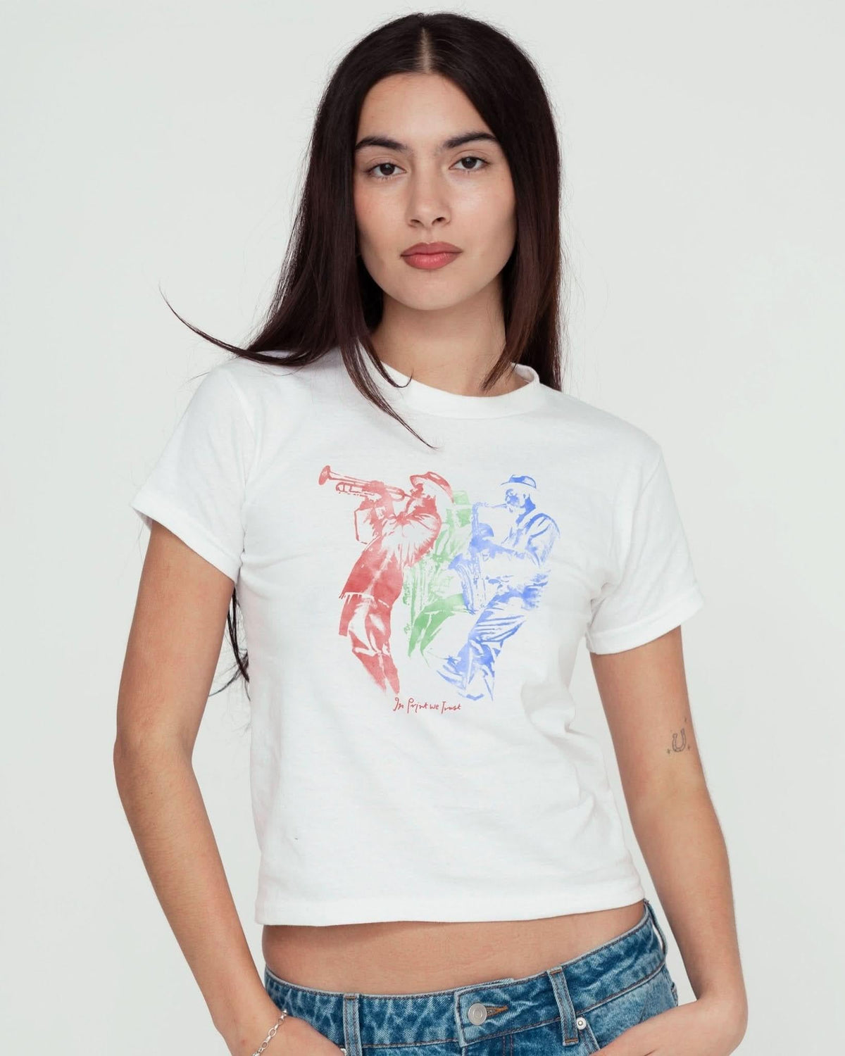 jazz band baby tee - In Print We Trust