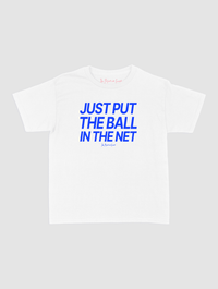 just put the ball in the net baby tee - In Print We Trust