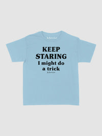 keep staring baby tee