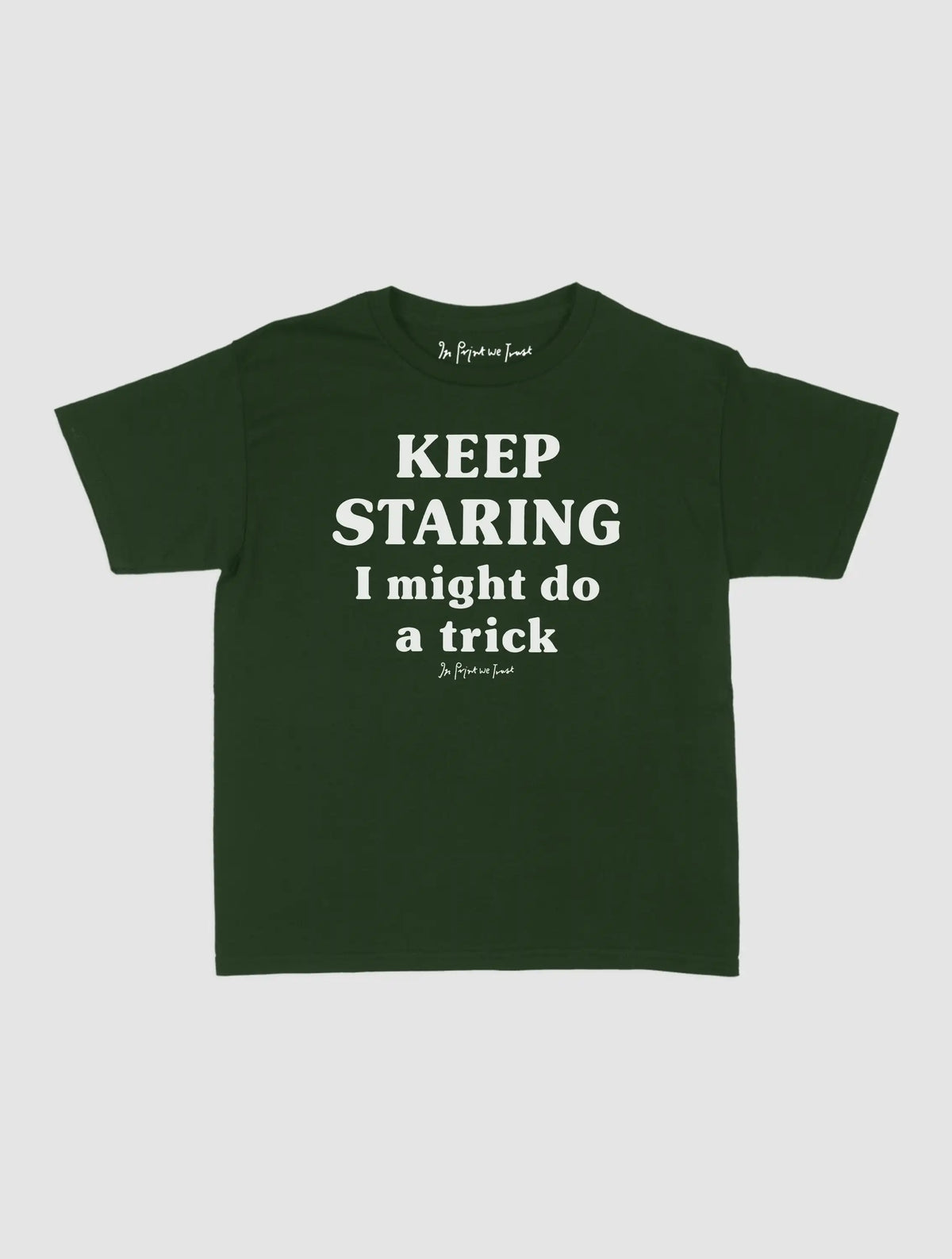 keep staring baby tee