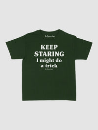 keep staring baby tee