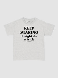 keep staring baby tee