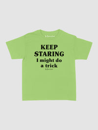 keep staring baby tee