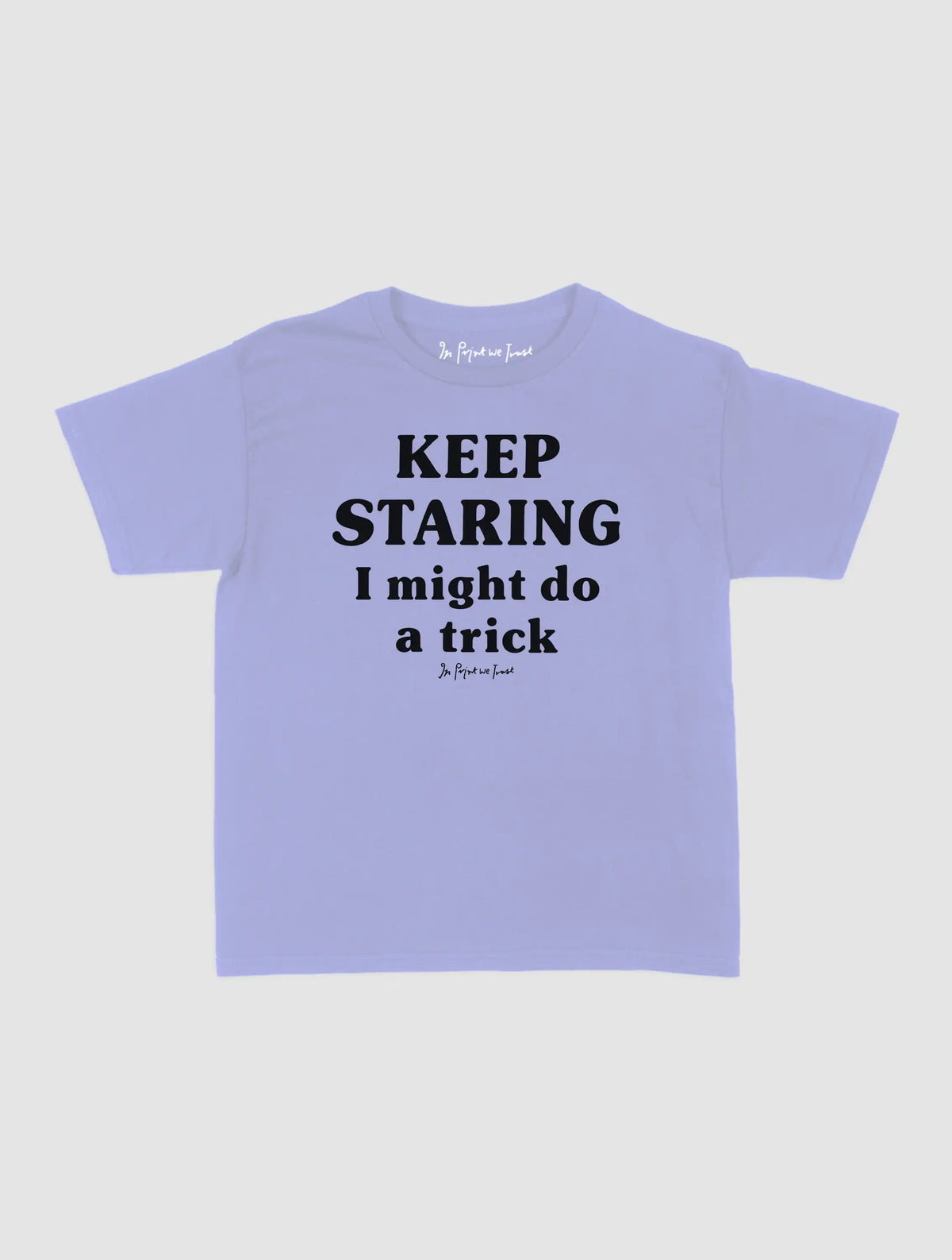 keep staring baby tee