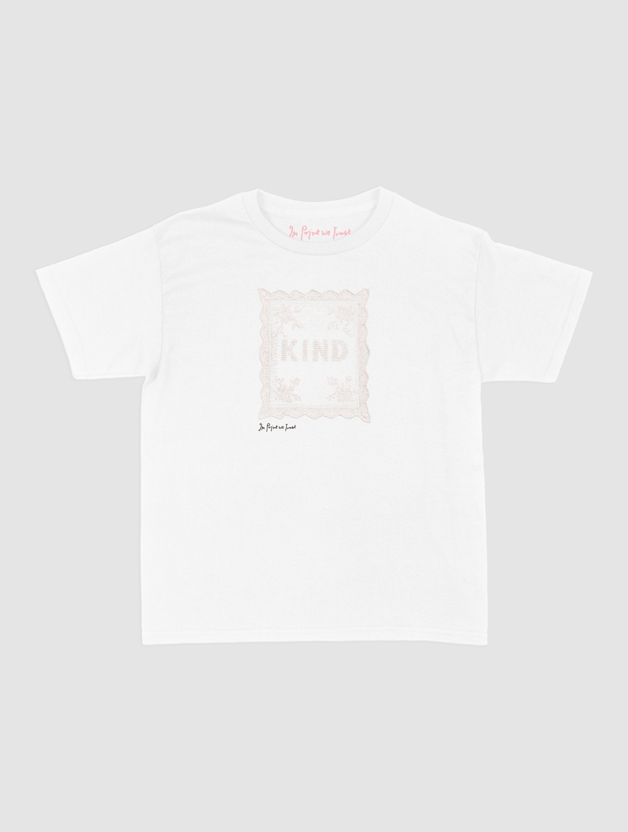 kind crochet baby tee - In Print We Trust