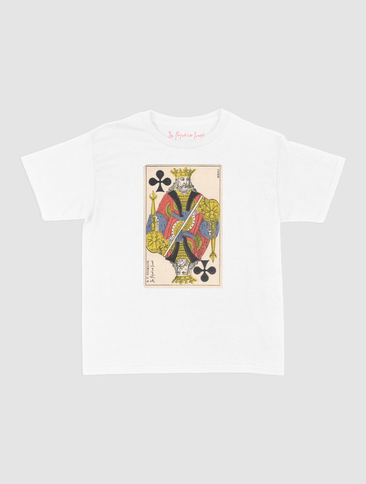 king of clubs baby tee - In Print We Trust