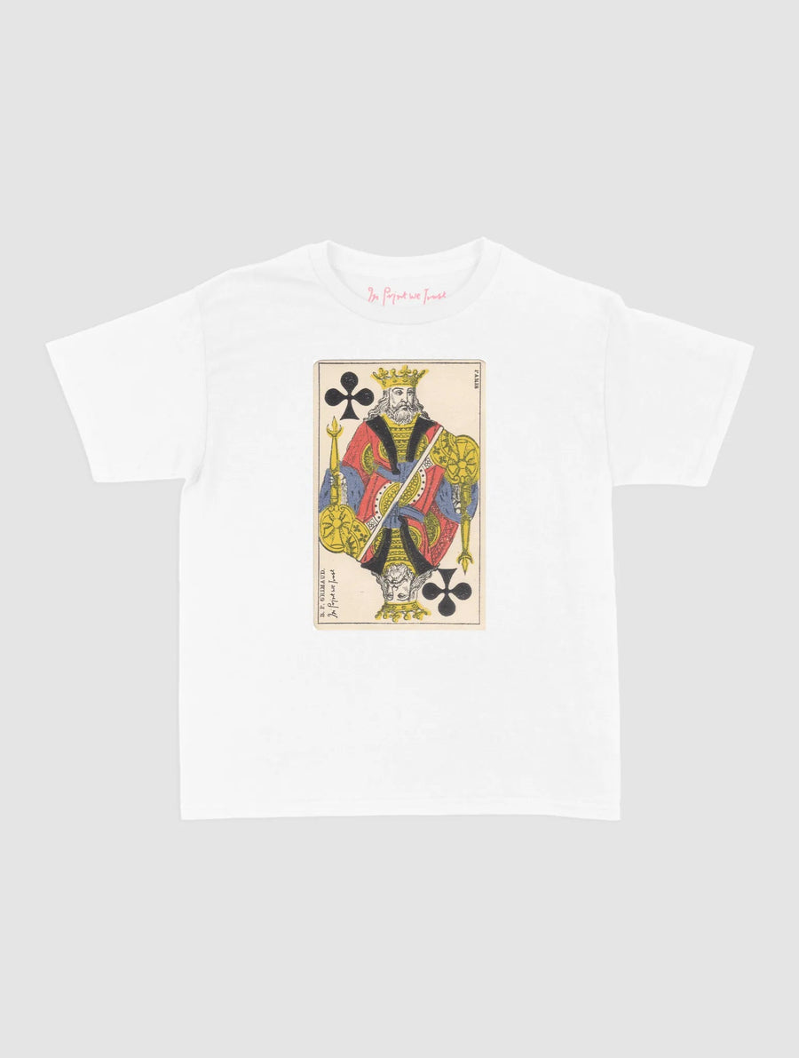 king of clubs baby tee - In Print We Trust