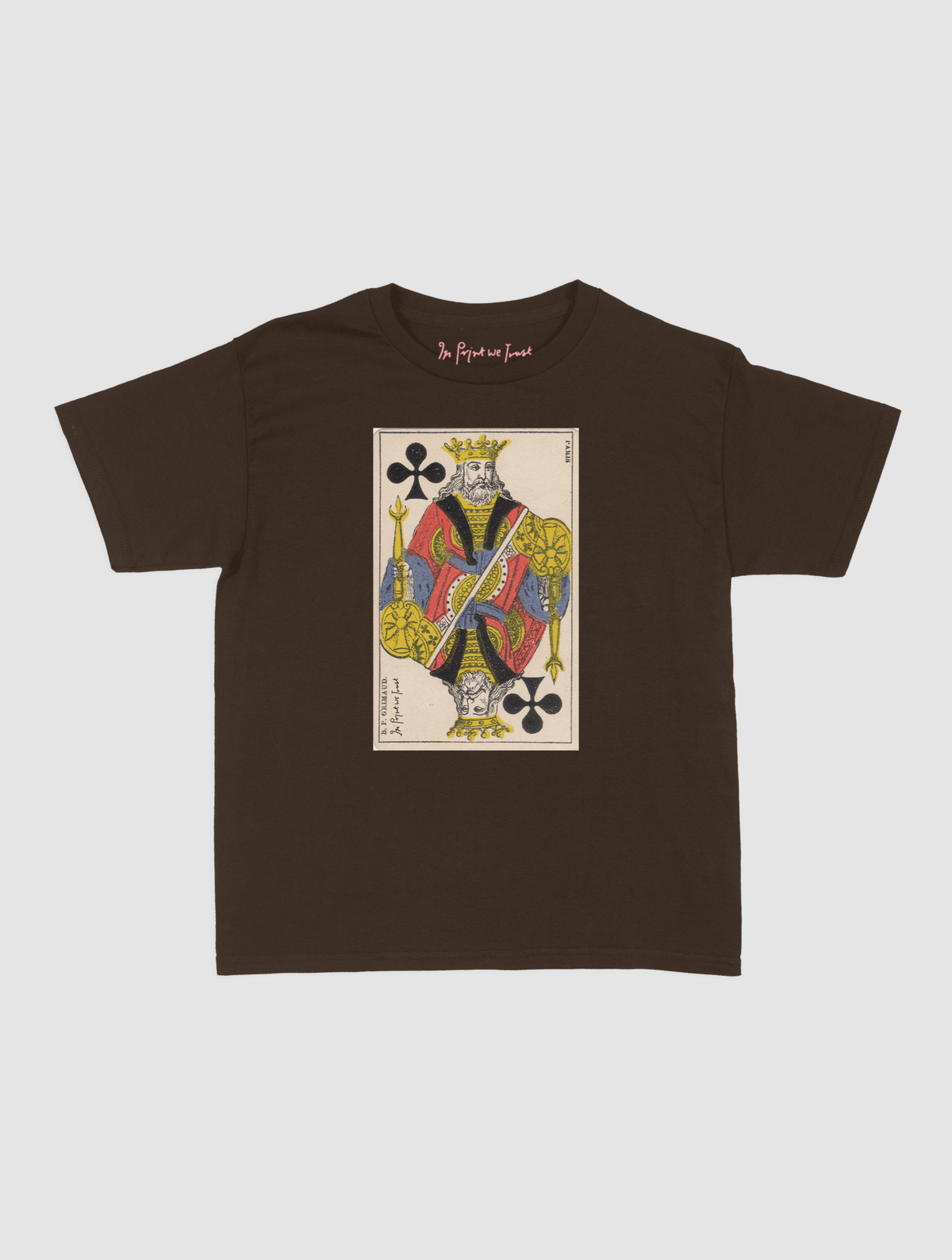 king of clubs baby tee - In Print We Trust