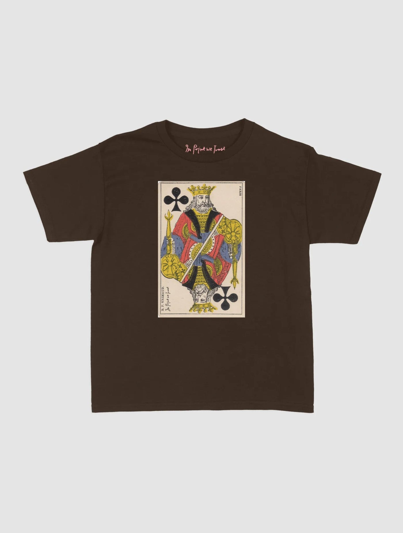 king of clubs baby tee - In Print We Trust