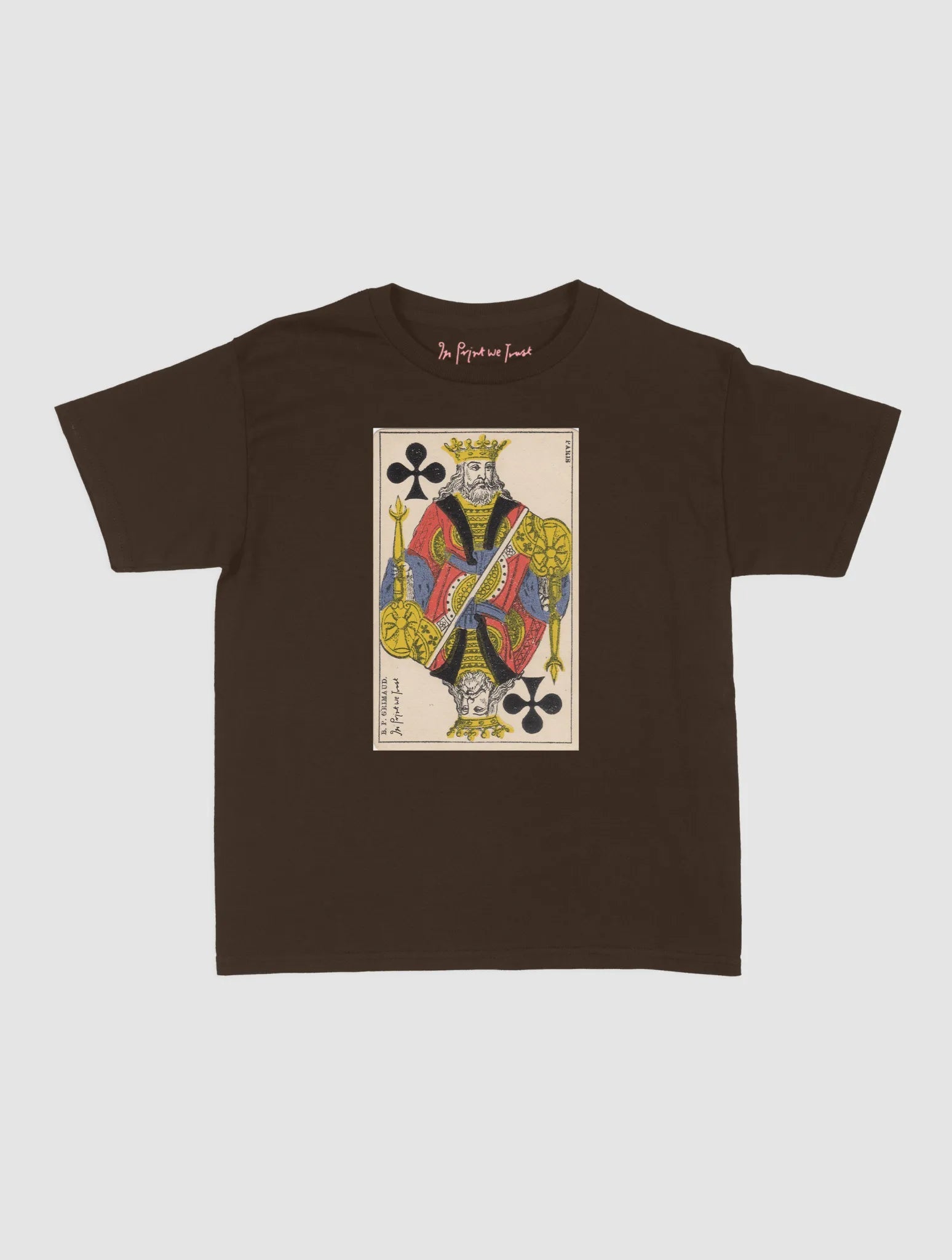 king of clubs baby tee - In Print We Trust