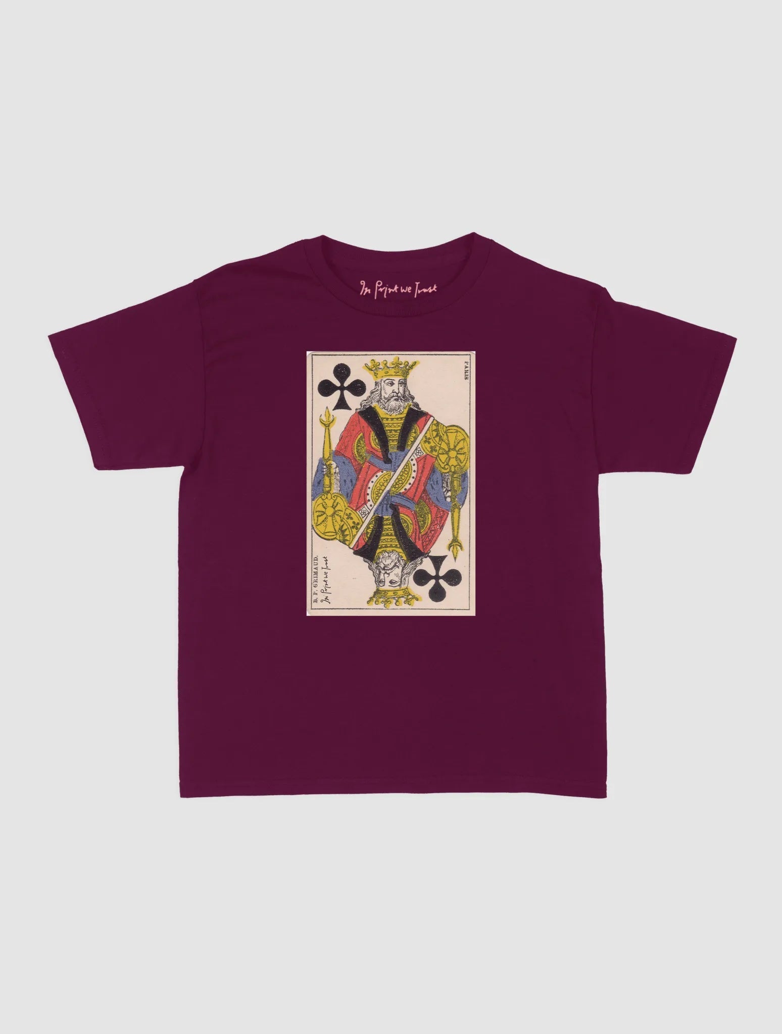 king of clubs baby tee - In Print We Trust