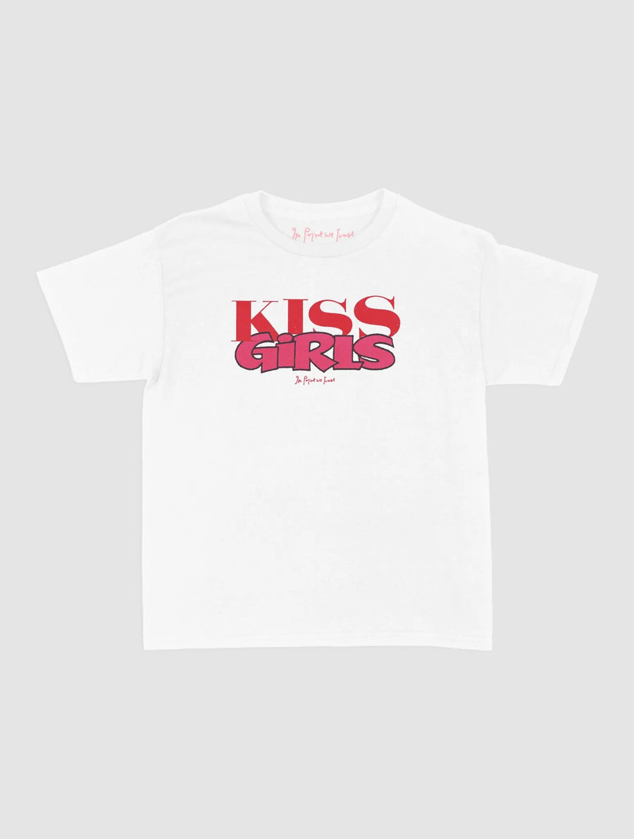 kiss girls baby tee - In Print We Trust