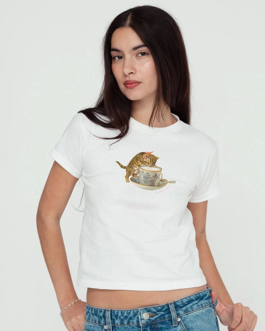 kitten baby tee - In Print We Trust