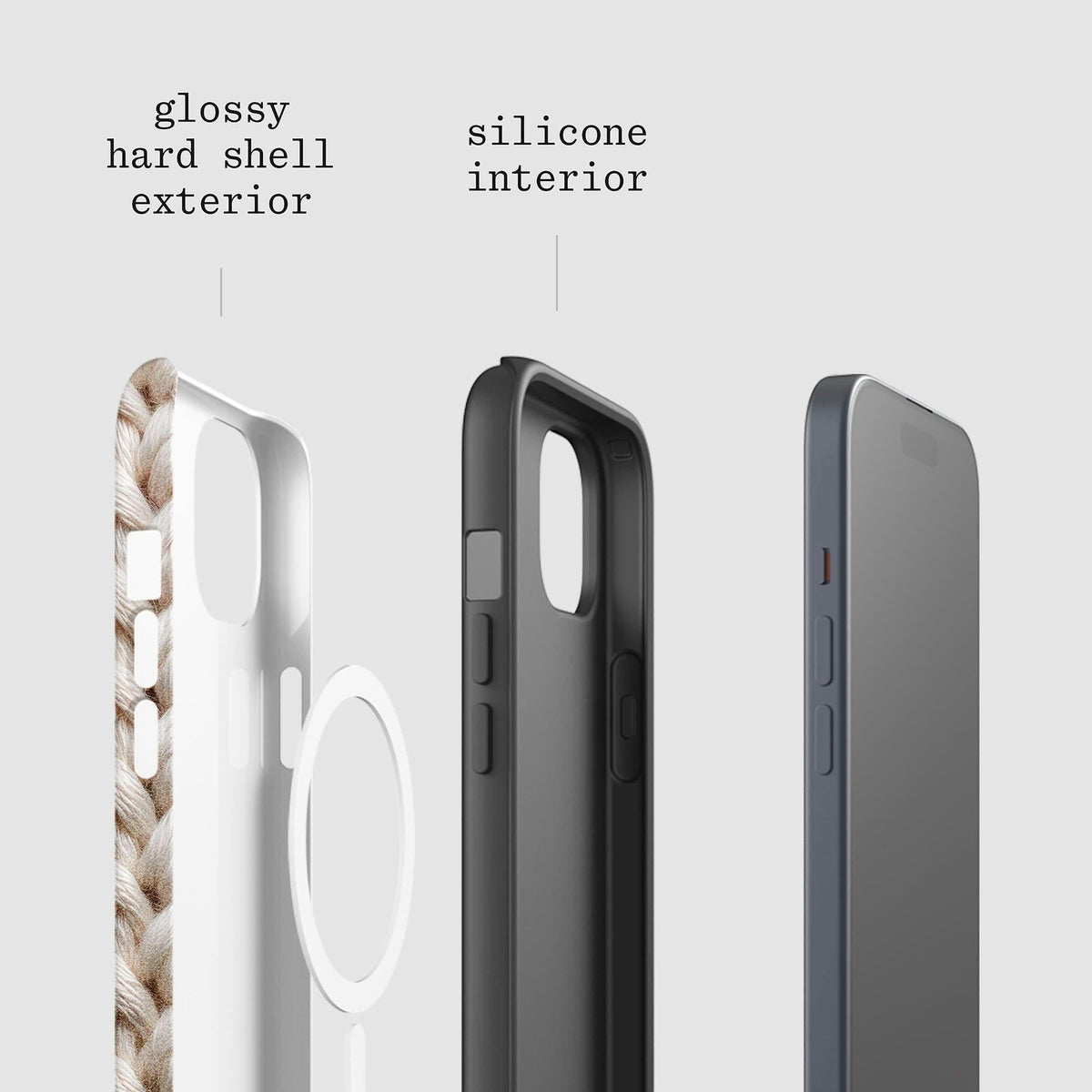 knit tough iPhone case - In Print We Trust
