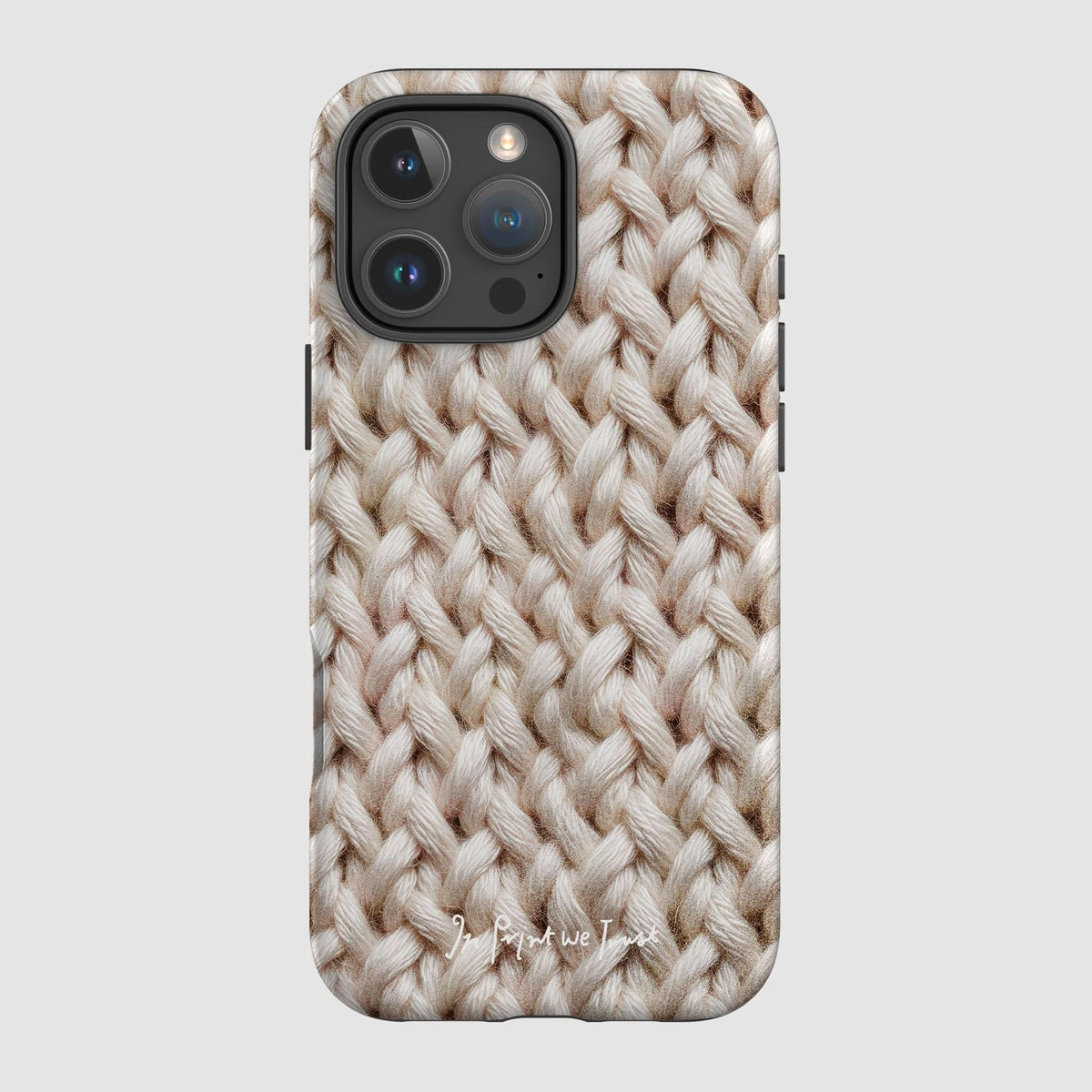 knit tough iPhone case - In Print We Trust